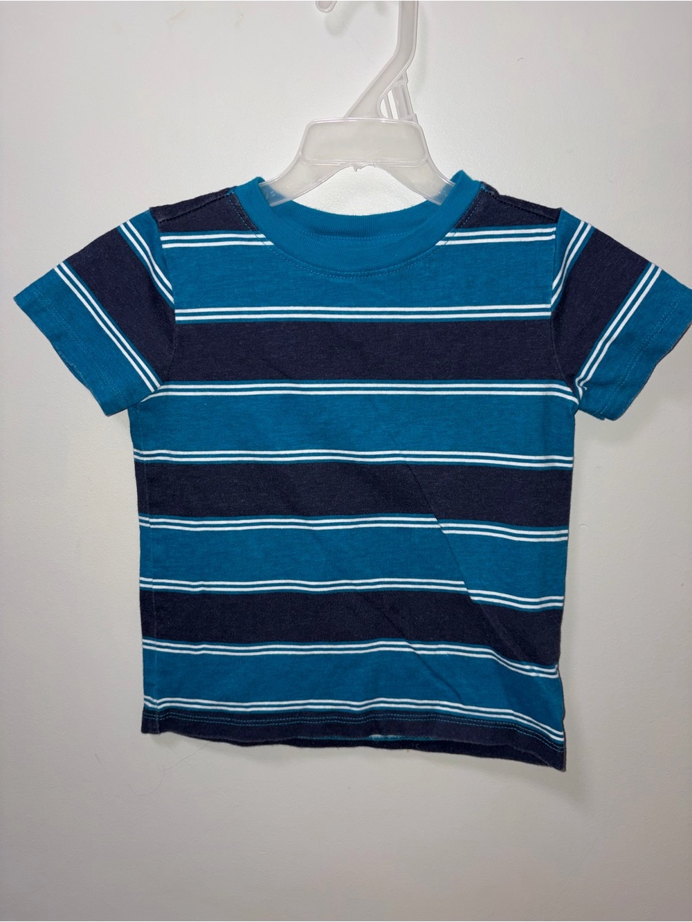 Lighting Bug Blue Navy Striped Short Sleeve Tee Boys 2T